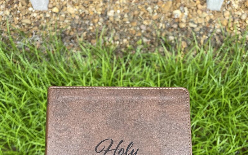 LeatherBurn custom laser-engraved leather bible
